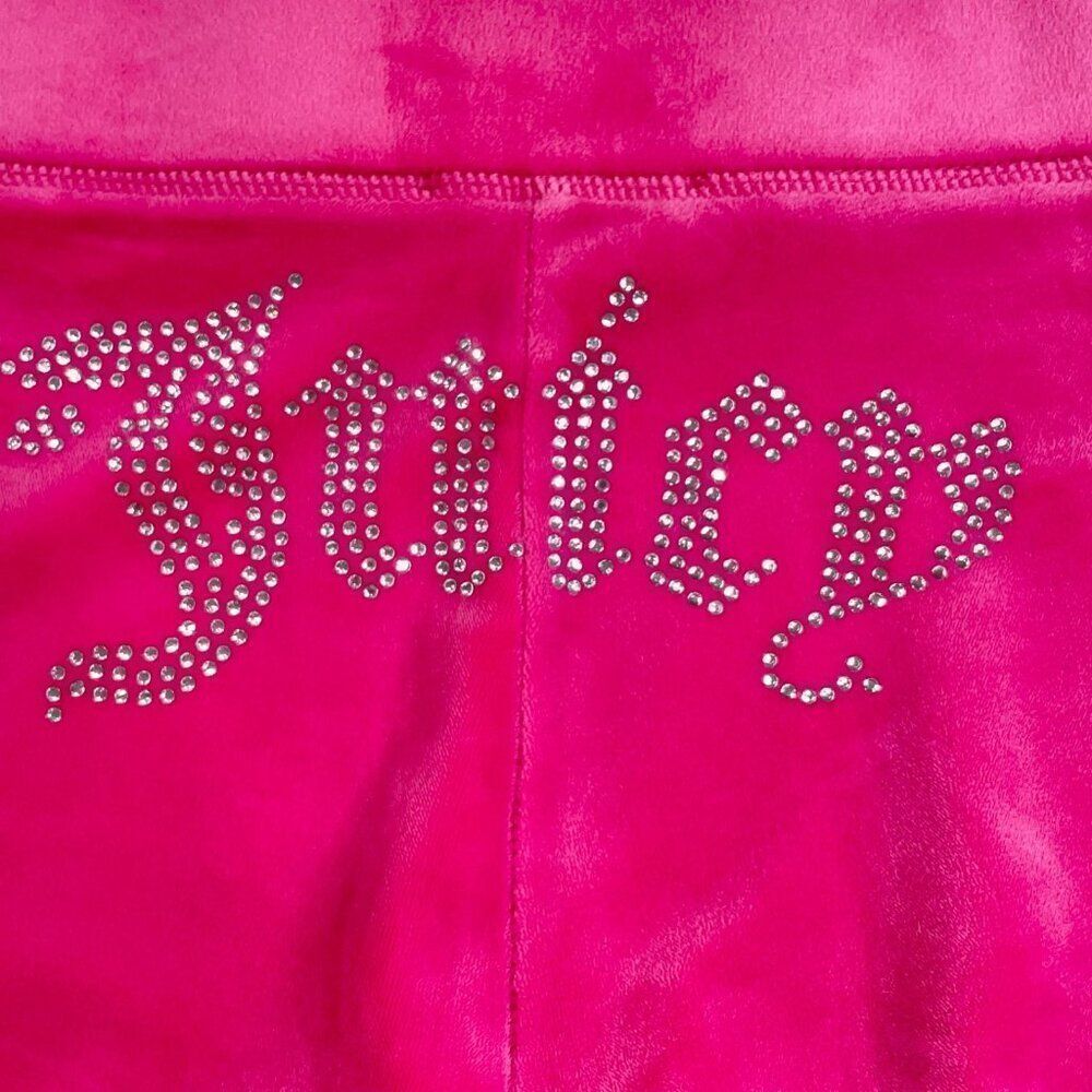 Juicy Couture Pink Velour Rhinestone Classic Pants - Picture 5 of 8